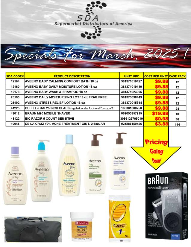 Products to Order at Special Pricing