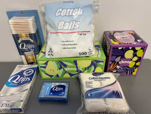 Bulk cotton balls and swabs