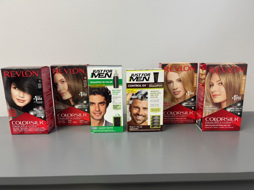 Mixed pallet of wholesale hair color and dye ready for distribution